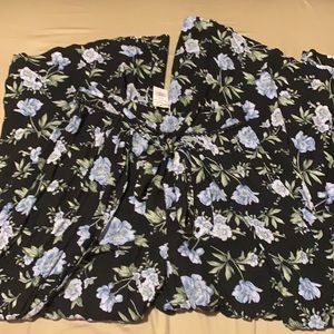 Floral wide leg pants